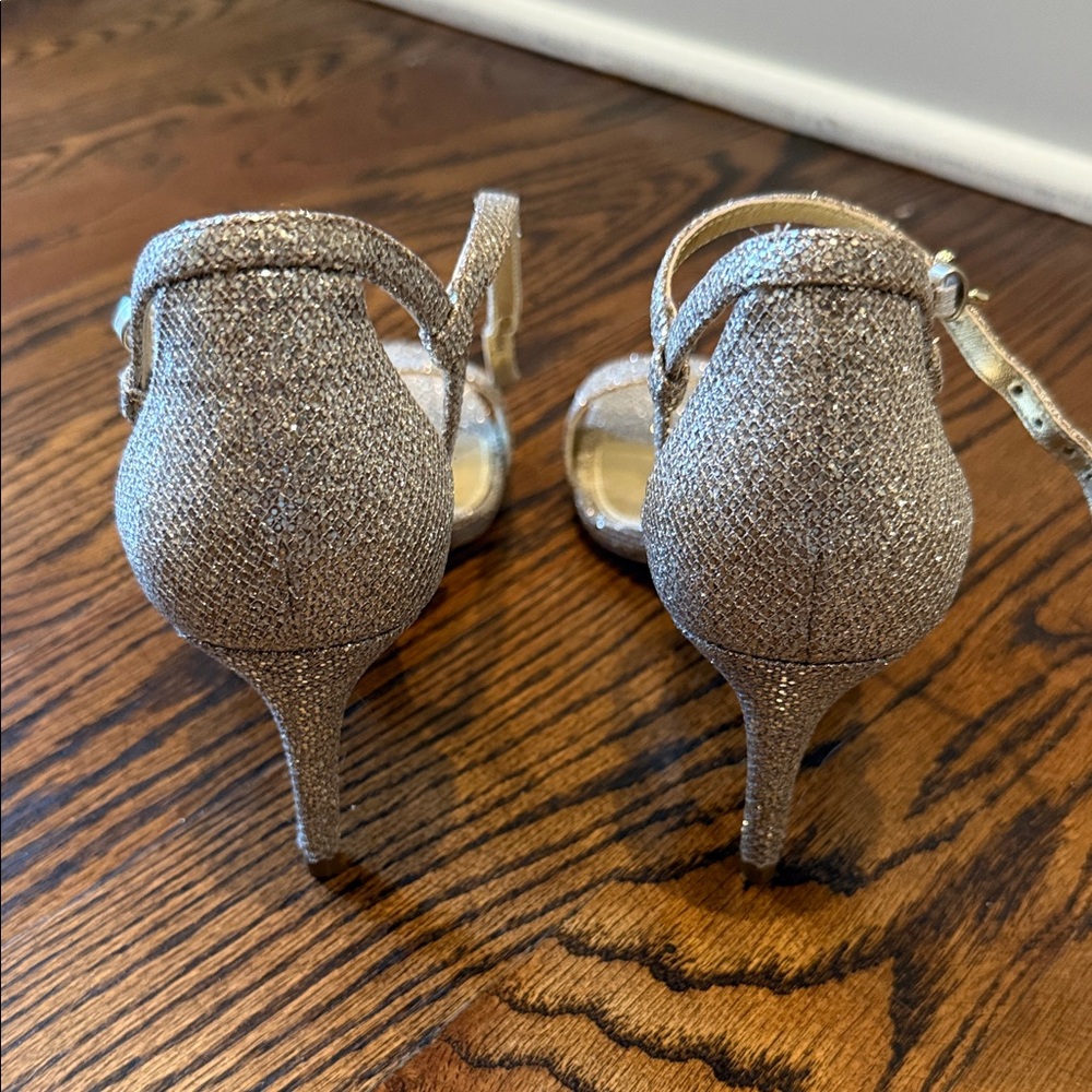 Michael Kors Sparkling Silver Ankle Strap Heels - image 5